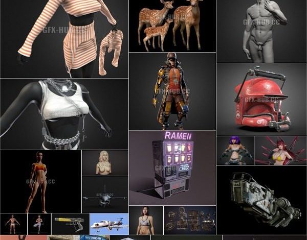 PBR Game 3D-Models Bundle August 2022 - uparchvip